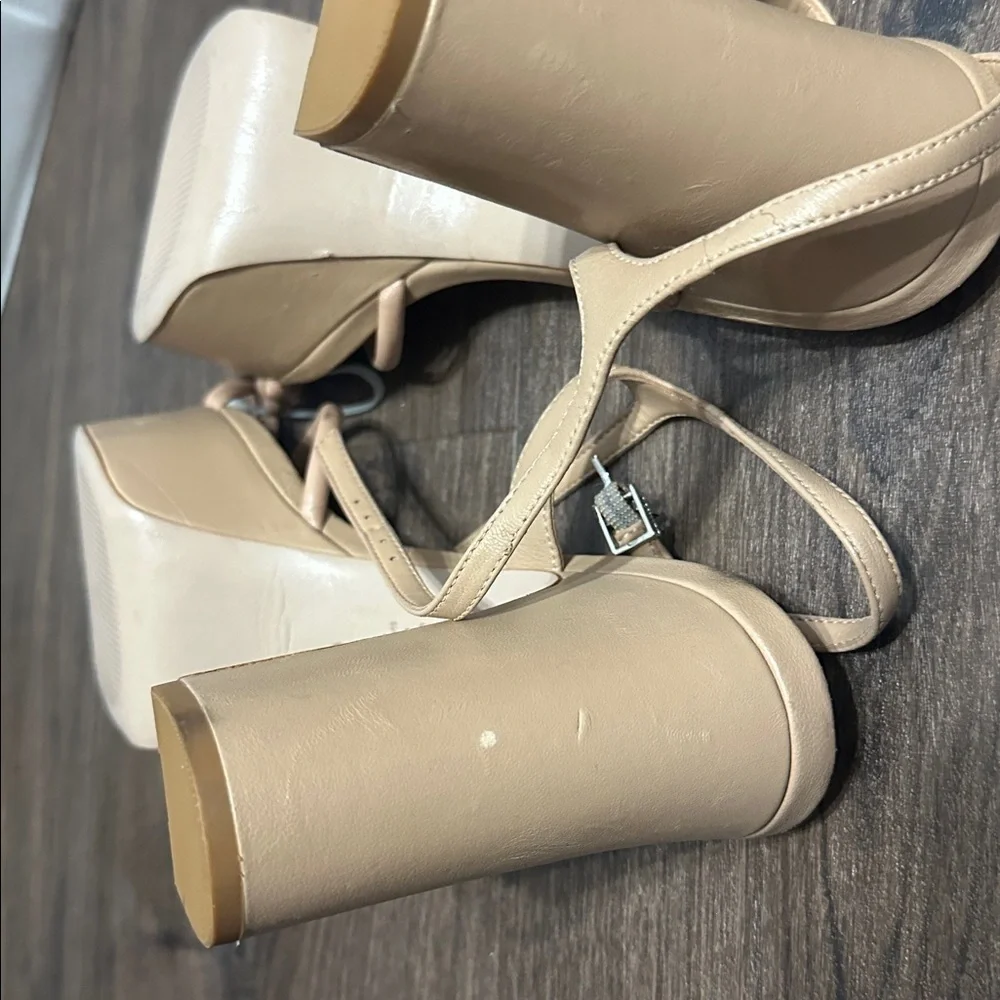 NEW! SCHUTZ True Beige Kelsie Platform Sandal - Size 10